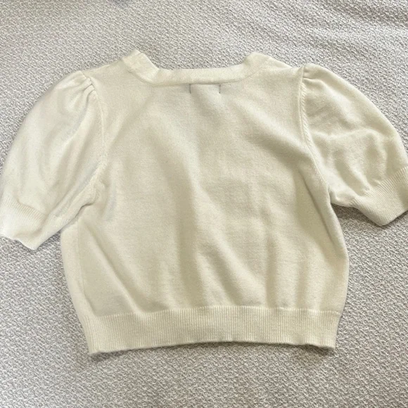 Glasson Ivory Button-Up Cropped Cardigan - Picture 3 of 3